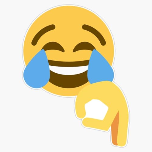 Crying Laughing Emoji OK Hand Sign Funny Dank Epic Meme Gag Design Bumper Sticker Vinyl Decal 5"