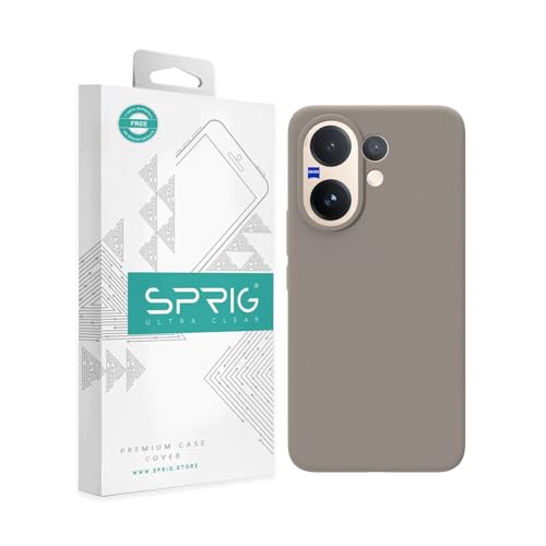 Image of SPRIG Compatible with Vivo V60 Premium SilkTone Back Cover Drop Tested Shock Proof Mobile Case for Men, Women, Boys and Girls with Camera Protection (Light Brown)