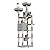 Dogat Cat Tree, 208cm Large Cat Tree for in Door Cats, Multi-Level Cat Climbing Frame with 16 Scratching Posts, Cat Play Tower with Perches, Cat Condo and Hammock, for Large and Small Cats, Light Grey