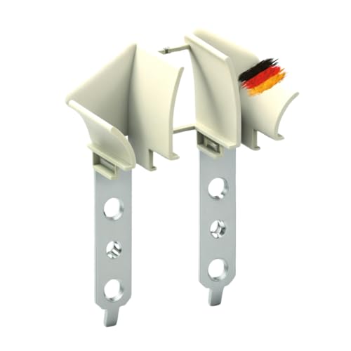 markiso® 1 par de embudos universales para persianas, guías de persianas enrollables en un par para miniperfiles de 9 mm de grosor [fabricado en Alemania], apto para todos los rieles de guía