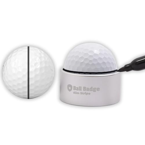 HODL 21 360 Degree Golf Ball Line Marker Kit with Golf Bag Attachment Golf Ball Alignment Marker Tool Metal Alignment Ball Marker
