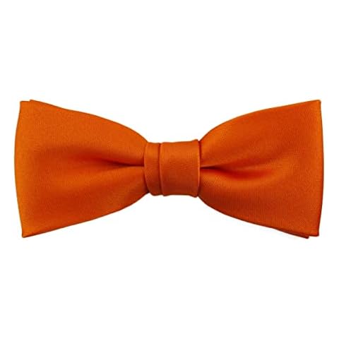 TigerTie Toddler Baby Bow Tie in Plain Size 29 to 50 cm Adjustable Neck Circumference + Storage Box, orange, One size Cover
