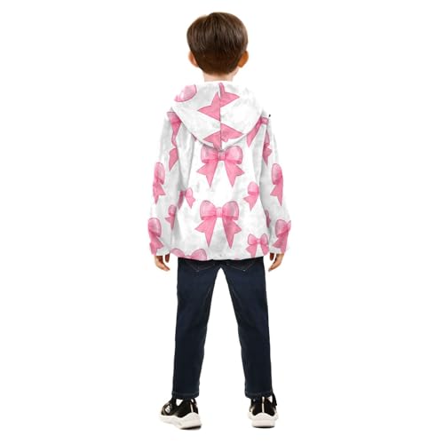 Bow Girls Fleece Jacket Girls Fall Jacket Girls Zip Up Hoodie Girls Sherpa Jacket 2-10T4