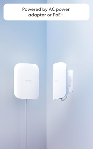 Image of Amazon eero Outdoor 7 dual-band mesh wifi router (newest model), Weatherproof rating of IP66, Coverage up to 15,000 sq. ft. outdoors, 1-pack, Includes 30W PoE+ adapter