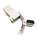 PITINGN 10pcs Alta Calidad DB9 Hembra A RJ45 Hembra DB9 A RJ45 Adaptador Conector Rs232 Modular Cab-9as-fdte A Rj45 Db9 para Ordenador(Male)