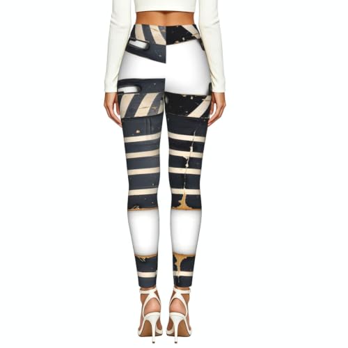 Leggings clásicos de compresión para mujer, mallas deportivas con estampado negro para gimnasio 3