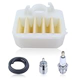 Gubeter Kit de filtro de línea de manguera de combustible de filtro de aire, para motosierra para Husqvarna 340 340E 345 345E 346Xp 350 353, 537024002, 537 02 40 02