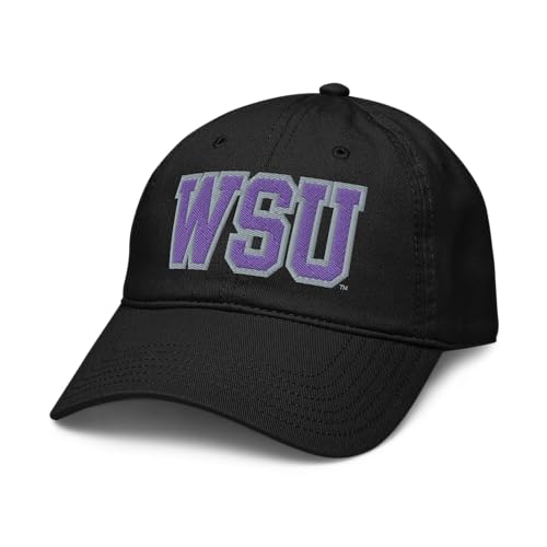 Weber State Wildcats Bold Black Officially Licensed Adjustable Baseball Hat
