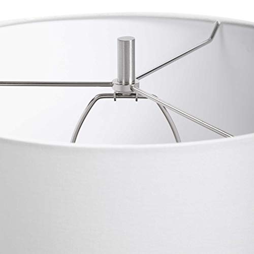 MY SWANKY HOME Luxe Blue White Waves Sculpted Ceramic Table Lamp Wavy Cobalt Drip Glaze Coastal - Image 7