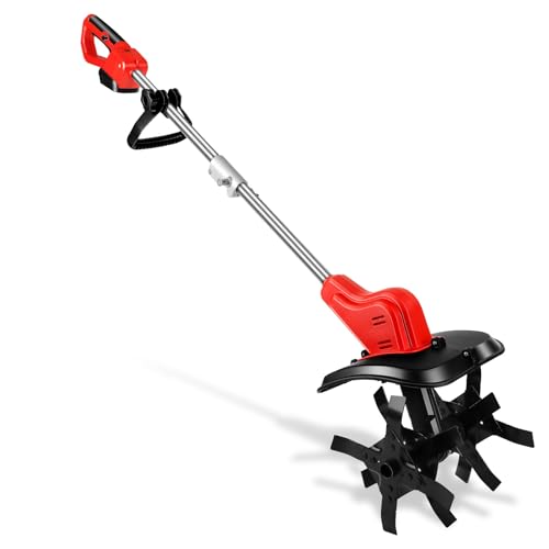 Motocicleta eléctrica para batería Makita 18V, Motoazada Bateria con Pantalla LED, Rodillo Doble 4 Cuchillas, 30 cm de Ancho y 22 cm de Profundidad, Motoazada para Huertos y Patios (sin batería)