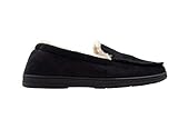 Gold Toe Men’s Slip-On Microsuede House Loafers with Faux Fur Lining and Memory Foam Insole, Warm Co