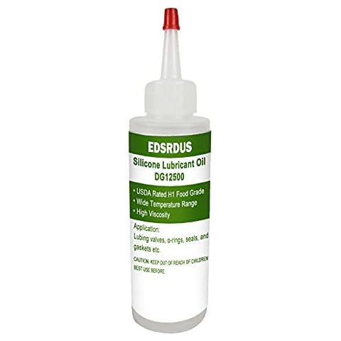 EDSRDUS Easy to Apply Food Grade Silicone Oil 12500 CPS Viscosity Multi-Purpose, O-Rings Lubricant, Lubing Valves Seals Gaskets, Dielectric Clean, Made in Germany DG-12500 4oz(120ml) x1pack Cover