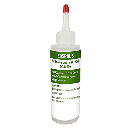 EDSRDUS Easy to Apply Food Grade Silicone Oil 12500 CPS Viscosity Multi-Purpose, O-Rings Lubricant...
