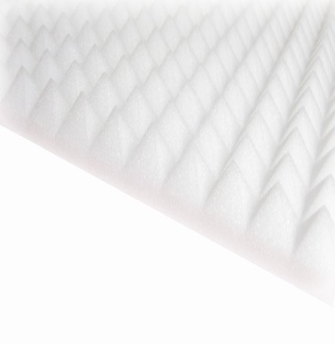 Akustikpur - blanco - 50 m² - 200 pcs aproximadamente 50 cm x 50 cm x 3 cm - de espuma acústica, pirámide de relleno, aislamiento acústico, estudio de grabación