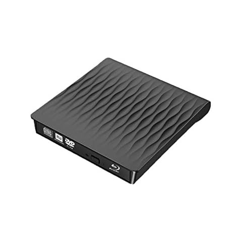 Xglysmyc USB3.0 External 3D Blu Ray DVD Drive,Super Slim Portable Blu Ray CD DVD Drive Burner Player CD/DVD+/-RW Writer Reader Compatible with Laptop Desktop Mac OS,Windows XP/7/8/10(Black) Cover