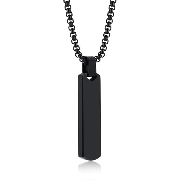 Silver Chain For Men Stainless Steel Bar Pendant Silver Chain Pendant For Men Boys Love Gifts Mens Jewellery | Gifts for Boyfriend & Husband | Gift for Diwali, Christmas, Marriage, Birthday