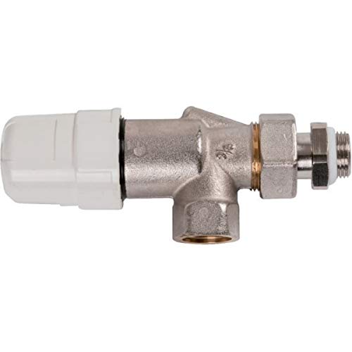 Robinet de radiateur équerre inversé à visser F 1/2" Thermostatisable RBM Cover