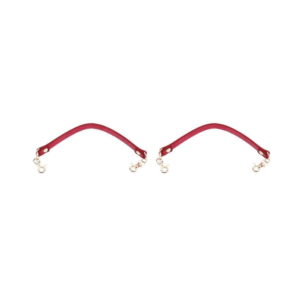 1 paio di manici per borse fai da te in pelle, manici per borse in pelle di mucca di ricambio per borse a mano, borse a tracolla (BD003 rosso) | Leroy Merlin