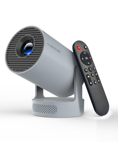 Image of Magcubic Mini Projector 4K Support, Portable Projector with WiFi 6 and Bluetooth 5.4, 5W Soundbase Speaker, Smart Proyector with Auto Vertical Keystone 180Rotatable for Movie Home Outdoor