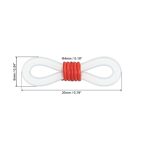 Image of PATIKIL Eyeglass Chain Connector, 50 Pack Adjustable Anti Slip Silicone Rubber Strap Holder Chain End Loop for Women Men Eyeglasses Sunglasses, Mixed Colors