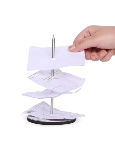 Image of KMW Stainless Steel Bill Holders with 6-inch Round Base - Set of 3, Stylish & Durable for Restaurants, Cafes, and Bars - Perfect for Organizing Bills & Menus