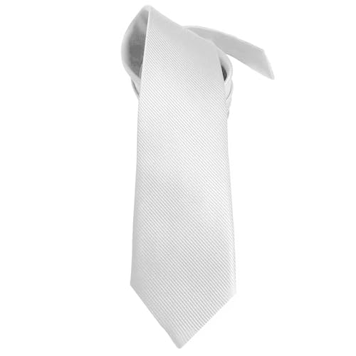 OcioDual Cravate Blanche Homme, Cravate Homme Moderne, Élégante Cravate à Motif Diagonal pour Costume de Mariage, Affaires, Célébrations, Événements,...
