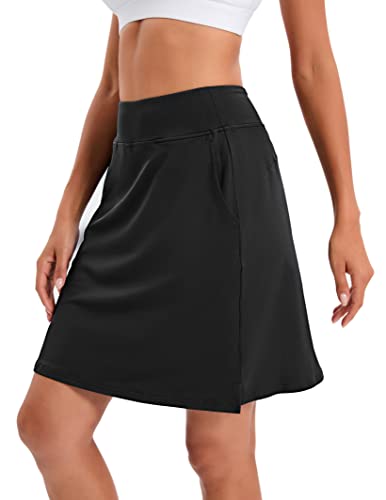 Jhsnjnr Women'S Knee Length High Waisted Skorts Skirts Beach Tennis Skirts Athletic Skirts Black thumb #2