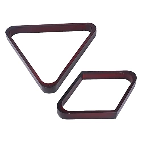 Ensemble de support de boules de billard rouge vin en bois de pin Haofy