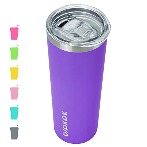 Image of BJPKPK 20 oz Skinny Tumbler with Lid, Stainless Steel Insulated Coffee Cup
