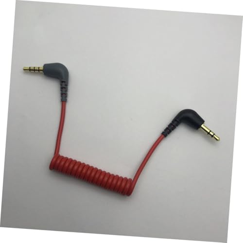 Cable de extensión de audio 3.5mm rojo 0.75m 2 piezas miniatura 4