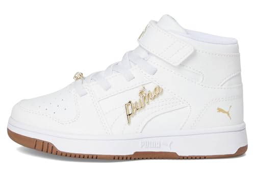 Image of PUMA Kids' Rebound Layup Mid Hook and Loop Sneakers