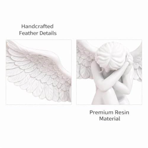 Estatua de Ángel pequeño de resina para decoración miniatura 4