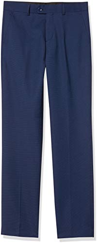 Isaac Mizrahi Boys  Slim Fit Birdseye Texture Dress Pants, Navy, 18