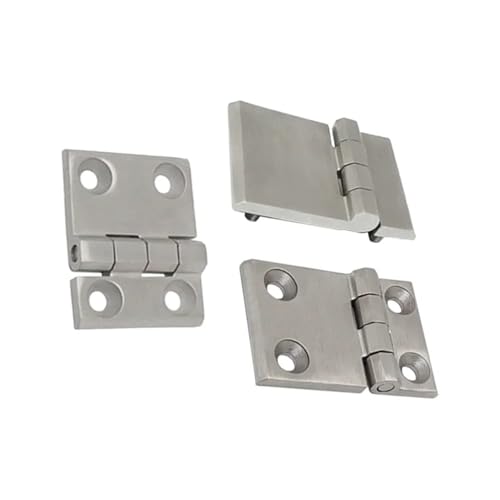 Industrial Heavy Machinery Equipment Cabinet Door Thickened 304 Stainless Steel Flat Hinge 1Pcs(90mmX60mm-With Hole)