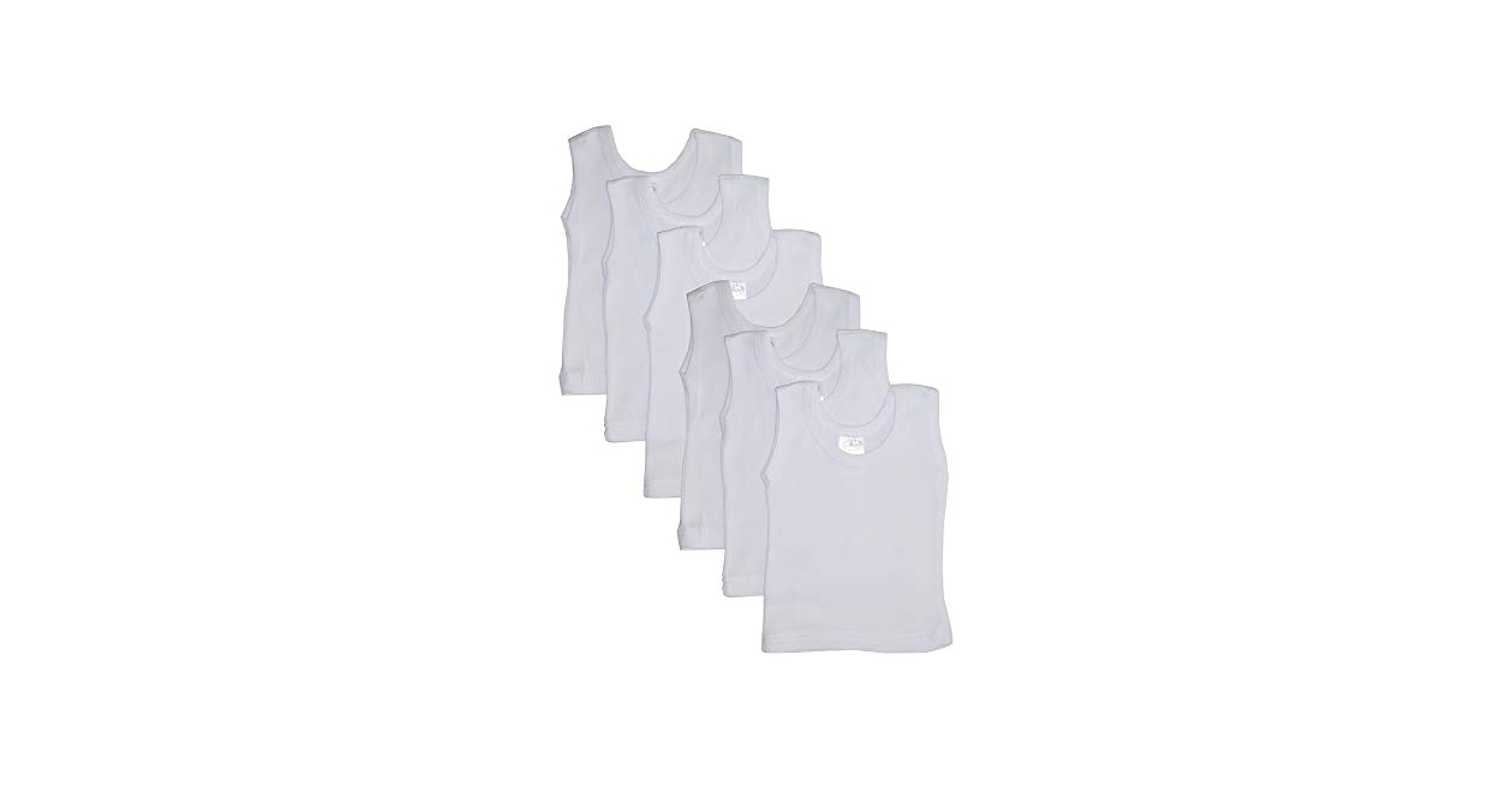 Amazon.com: bambini Baby White Rib Knit Sleeveless Tank Top