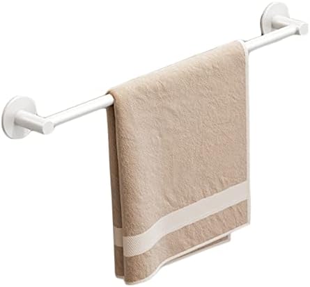 Self-Adhesive 50cm Aluminium Towel Rail - No Drilling, Modern Bath Towel Holder, Space-Saving Guest Towel Ring, Sk White h, Easy Installat