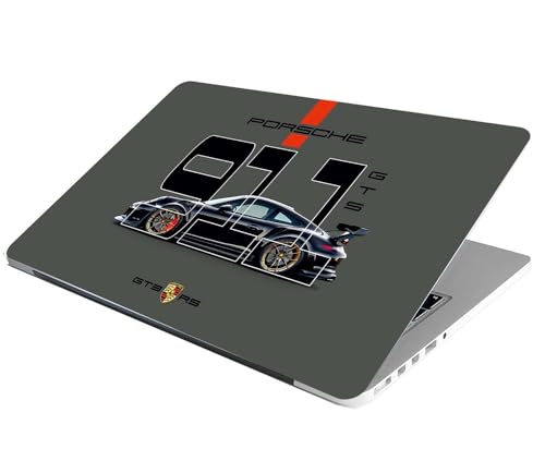 Image of Full Laptop Skin Stickers HD Quality Sticker for Laptops Upto 15.6 inch (Dustproof|Waterproof|Scratchproof|Reusable) - BE PRSCH Gry FL1