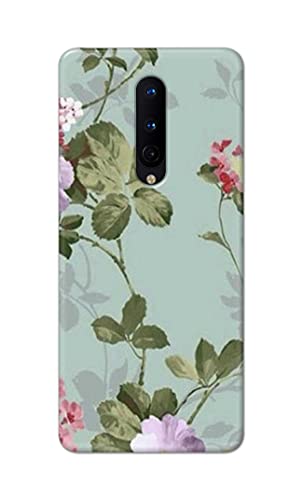 Image of Printed Hard Back Cover Case for OnePlus 8 Back Cover (Floral Painting) -1302
