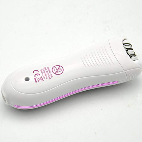 Epilatori per donne, epilazione elettronica per peli del viso, dispositivo di depilazione ricaricabile con luce LED integrata, adatto per ascelle, gambe e tutto il corpo (bianco)