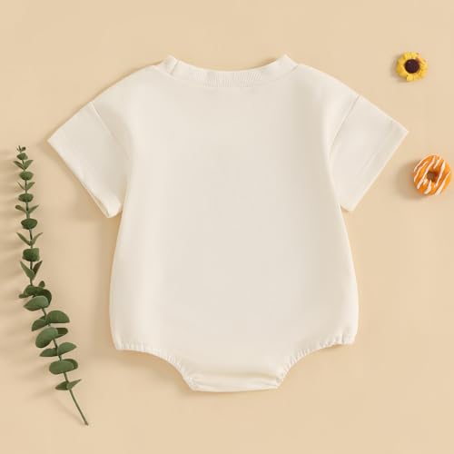 Nituyy Newborn Baby Boy Girl Half Way to One Birthday Outfits Short Sleeve Bodsysuit Romper My Half Birthday Baby Clothes3