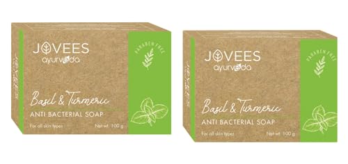 Image of Jovees Herbal Basil & Turmeric Anti Bacterial Soap 100G (Pack of 2)