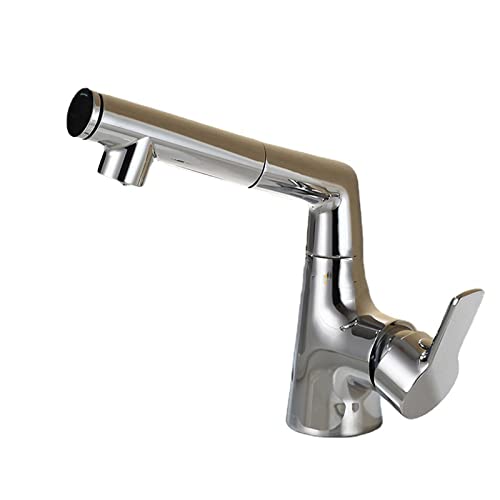 Robinet lavabo extractible fini les éclaboussures double mode eau