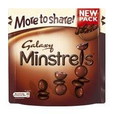 Galaxy Minstrels Chocolate Large Pouch 210g - Pack of 6