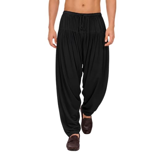 Image of Men's Premium Viscose Rayon Punjabi Patiala Salwar | Traditional Dhoti Style Pant for Men