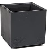 Ondis24 Blumenkübel Caro Beton Optik Pflanzkübel auf Rollen aus Kunststoff 100% Recycled (40cm, A...