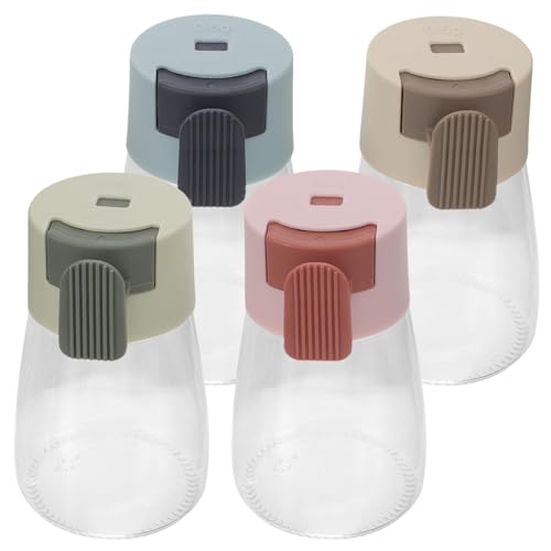 Distributeurs d'assaisonnement quantitatifs en verre pour un rangement de cuisine impeccable