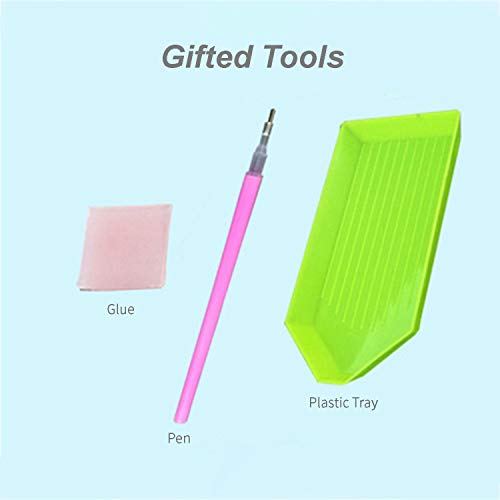 Ajcoflt Kit de pintura diamante 5D DIY 14 * 18 polegadas / 35 * 45 cm Broca completa DIY pintura dia