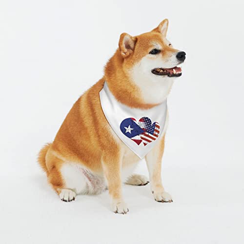 Puerto Rico Puerto Rican Flag Pride Dog Bandanas With Buckle Girl Bulk Pet Scarf Adjustable Soft Triangle Bibs Accessories For Small Medium Large Dogs Cats #TOP1