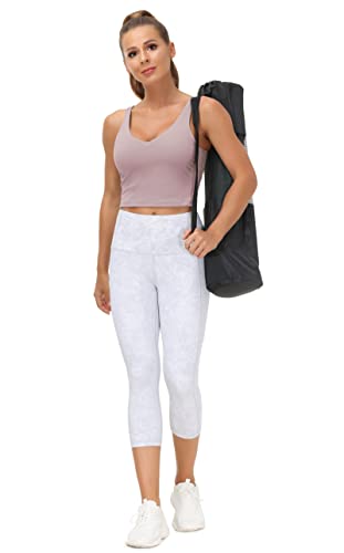 Women’s Longline Sports Bra Wirefree Padded Medium Support Yoga Bras Gym Running Workout Tank Tops(Light Purple, Medium)