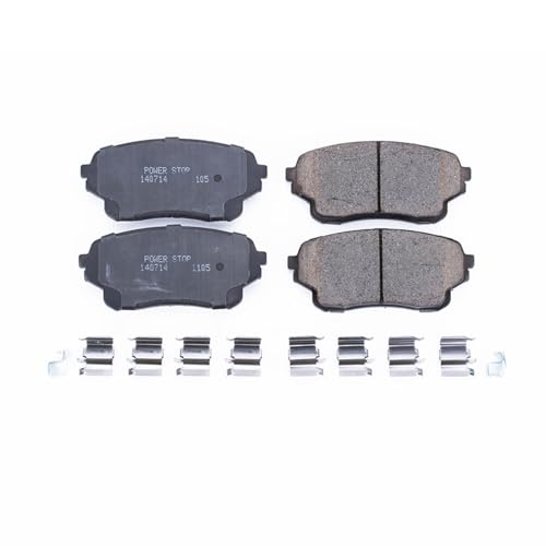 Image of PowerStop Front Brake Pads for Suzuki XL-7 2004-06 - Z17 Ceramic Brake Pads with Installation Hardware, 17-1105